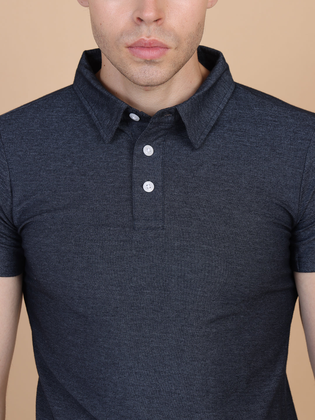 Slate Grey Men Polo Tshirt