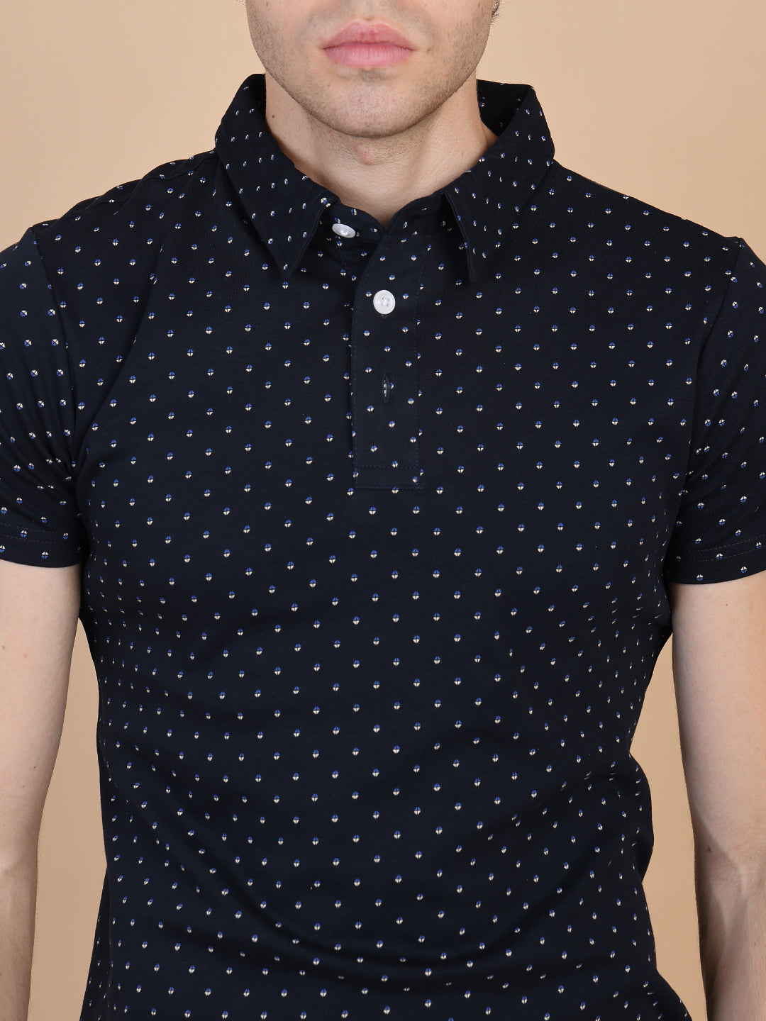 Navy Blue Men Polo Tshirt