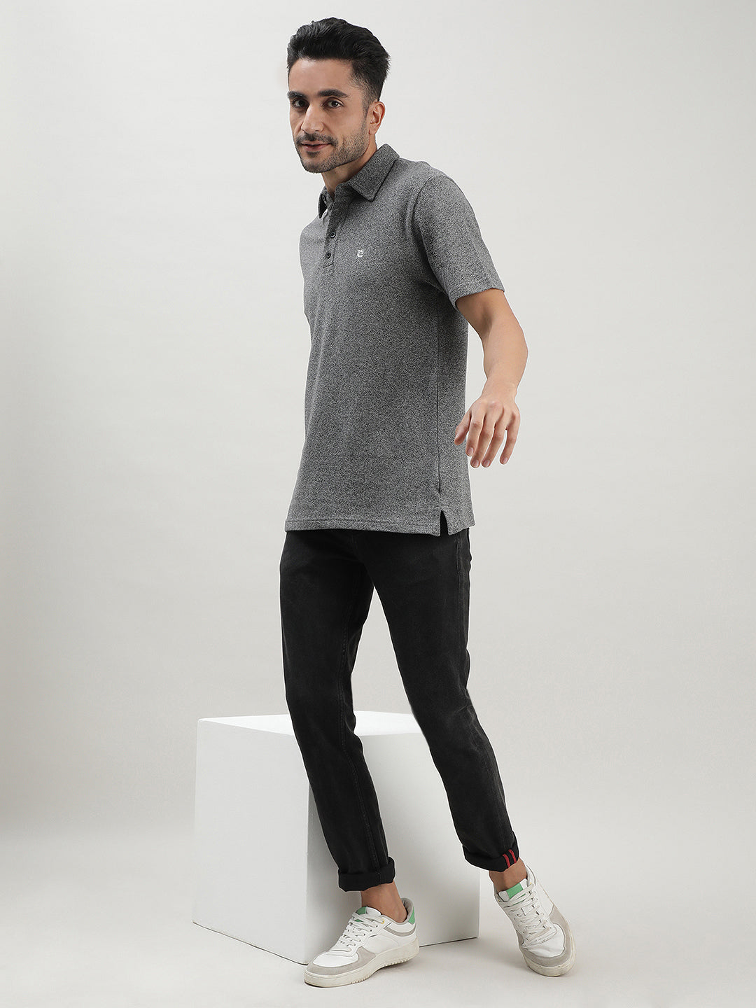 Iron Grey Polo T-shirt for Men