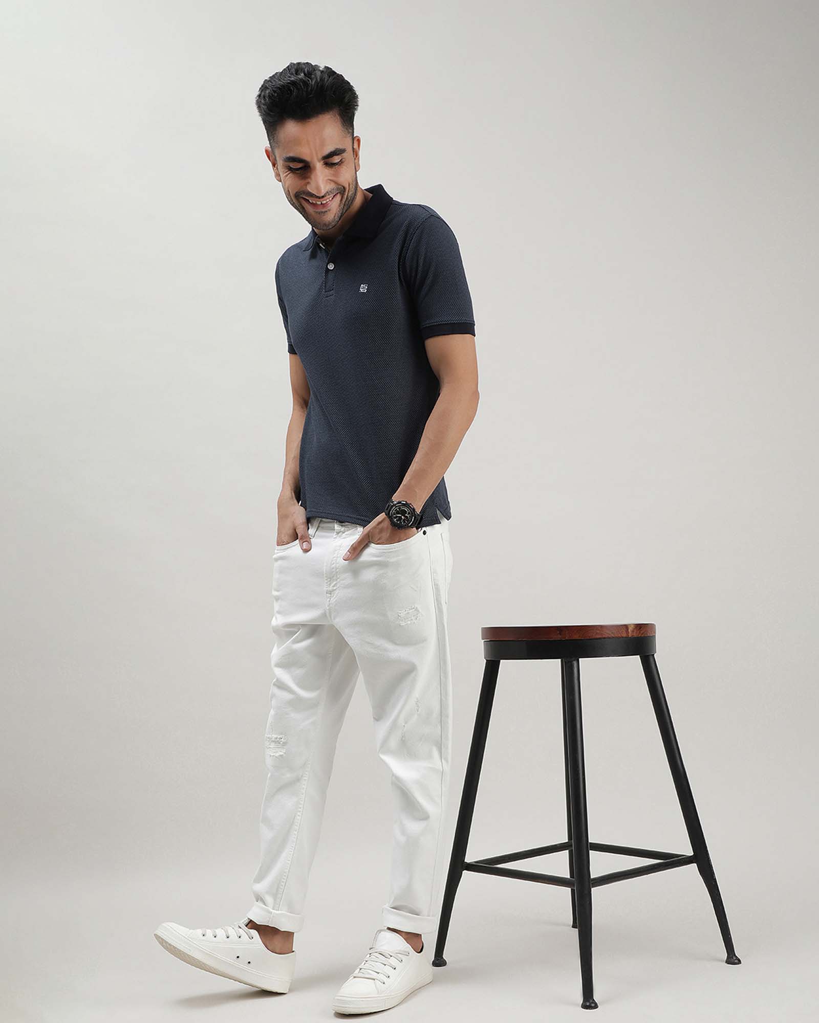 Charcoal Grey Polo T-shirt