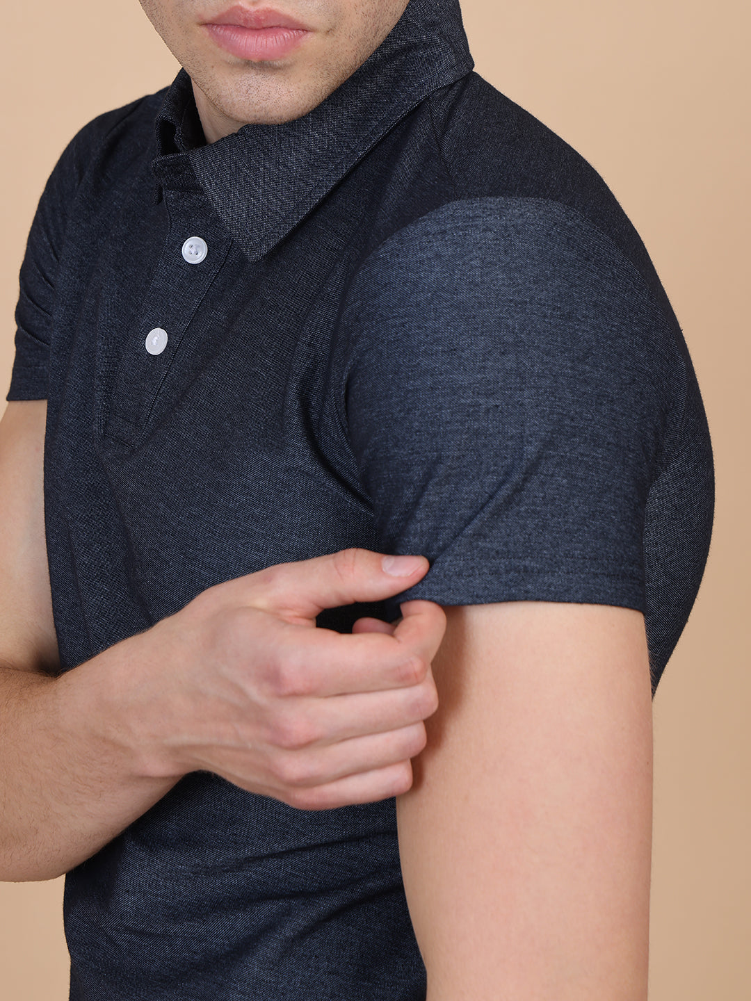 Slate Grey Men Polo Tshirt