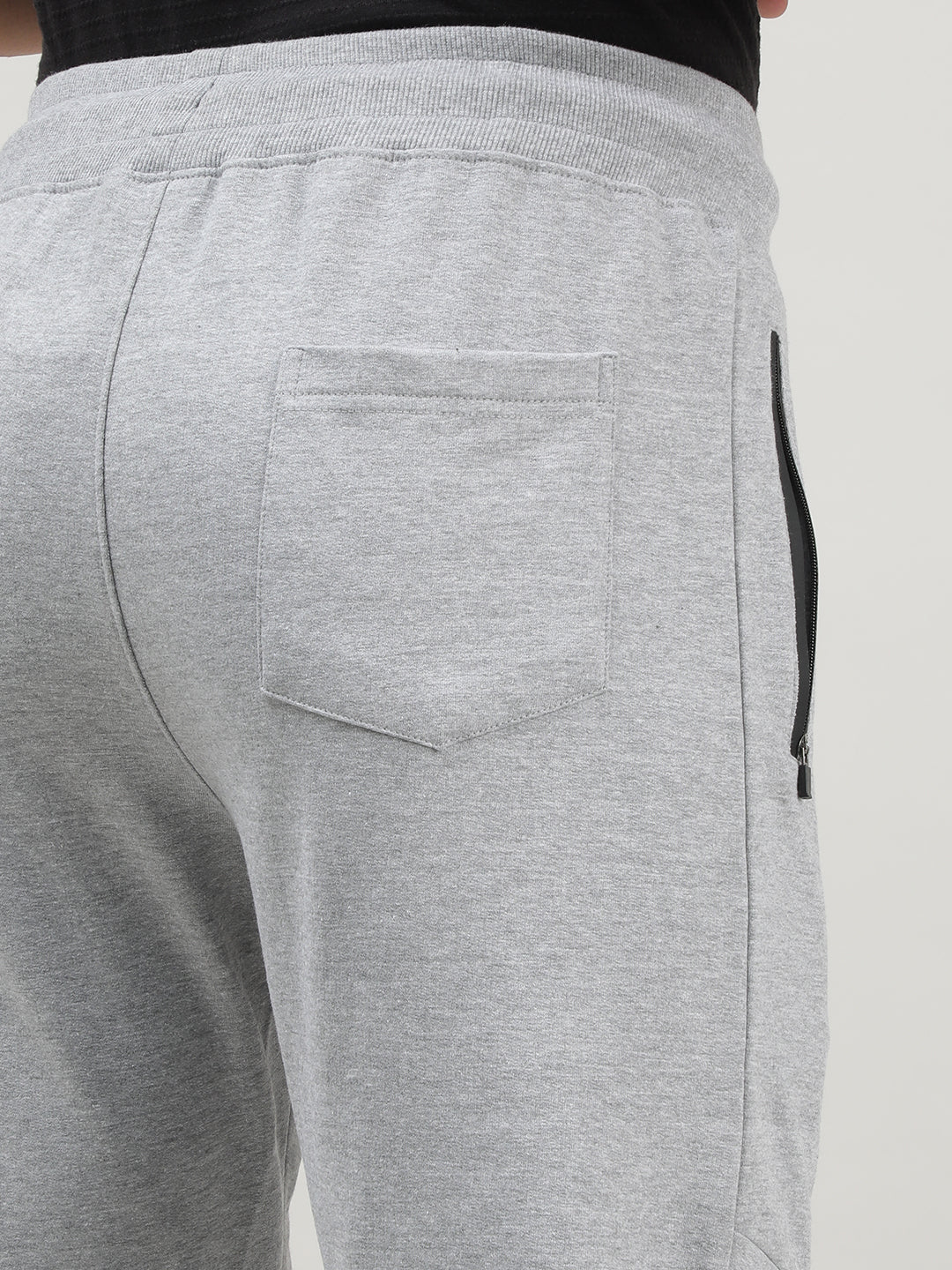 Grey Melange Joggers for Men