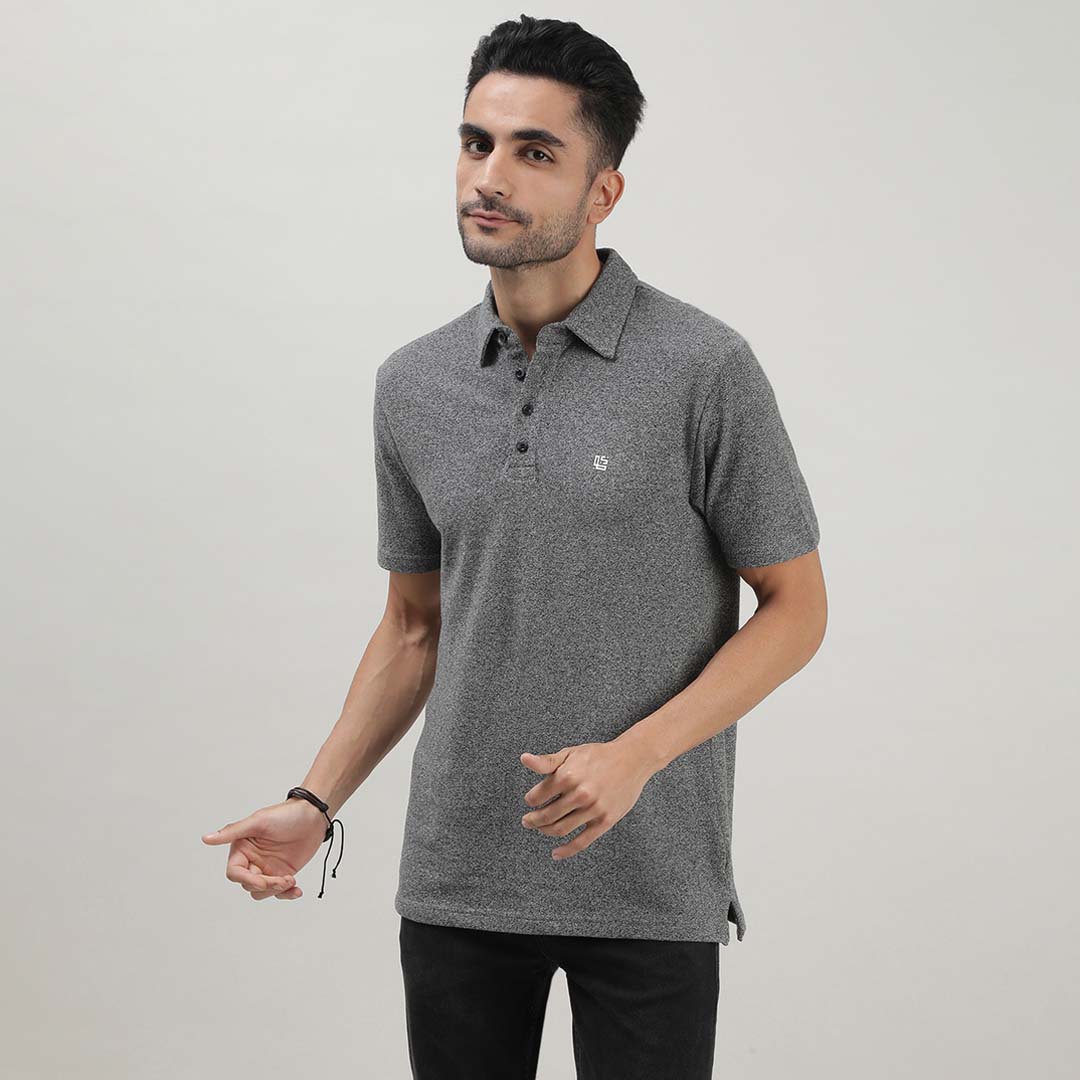 Dark Grey Grindle Polo Tshirt