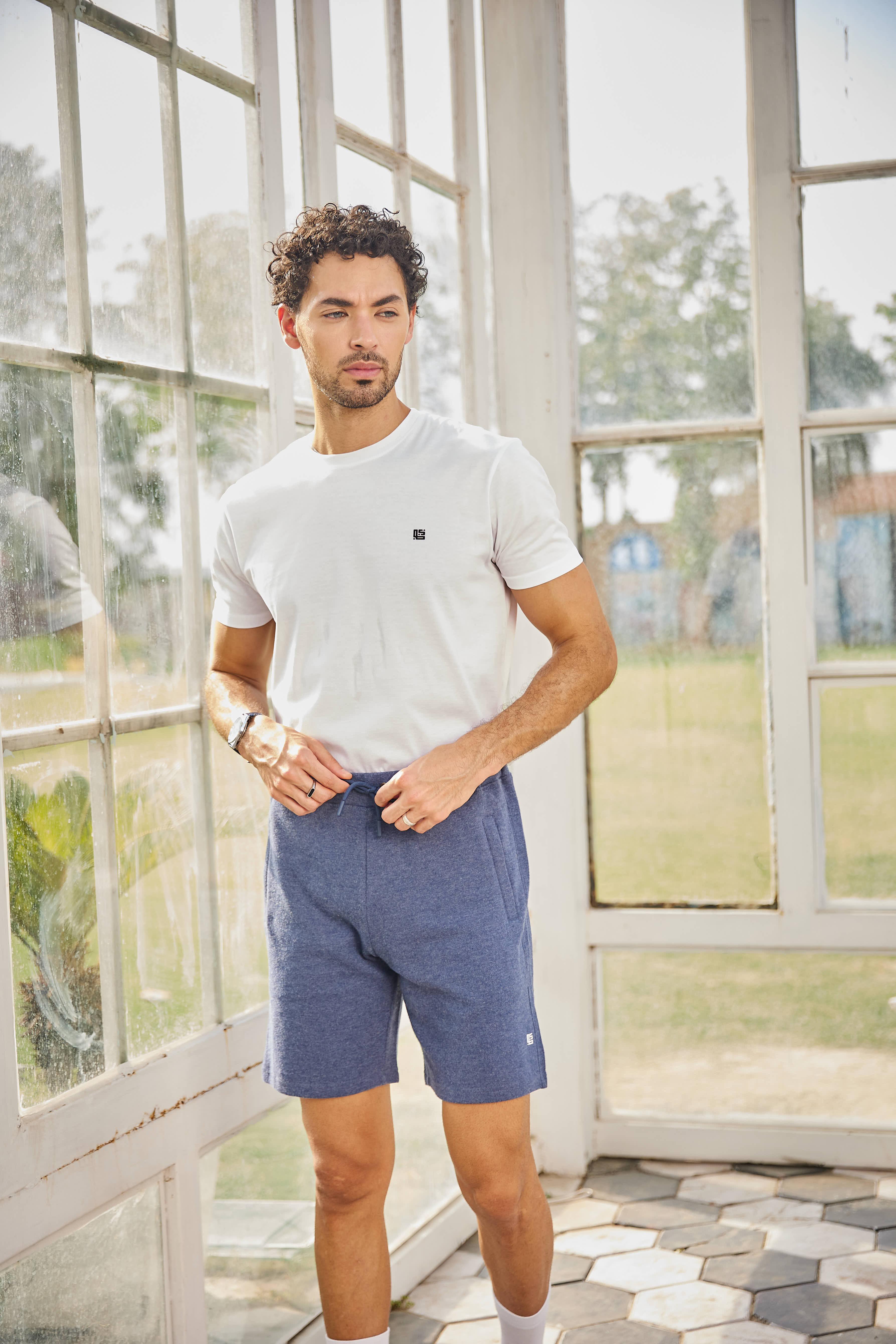 Dark Blue Casual Shorts